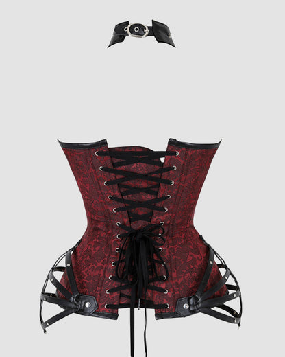 1980-talets korsett met 11 stottor en sindodragkedja inn Katoen