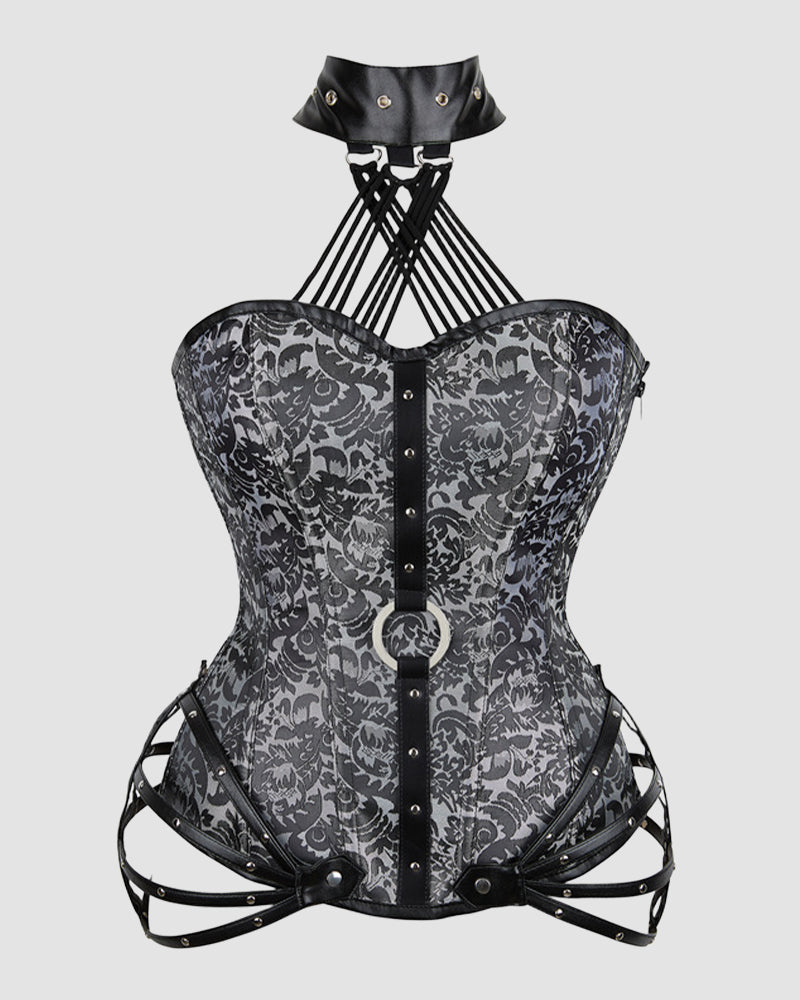 1980-talets korsett met 11 stottor en sindodragkedja inn Katoen