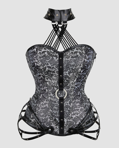 1980-talets korsett met 11 stottor en sindodragkedja inn Katoen