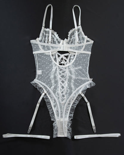 Kanting Bodysuint met Korsade bandjes