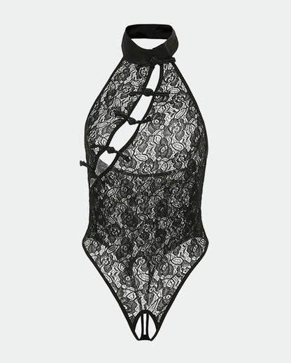 Open Gren Cheongsam Bodysuint