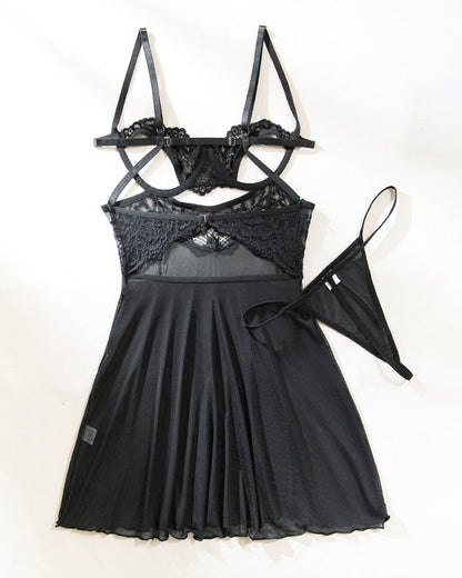 Transparent StrumphallarNachtlinnne zonder Cups