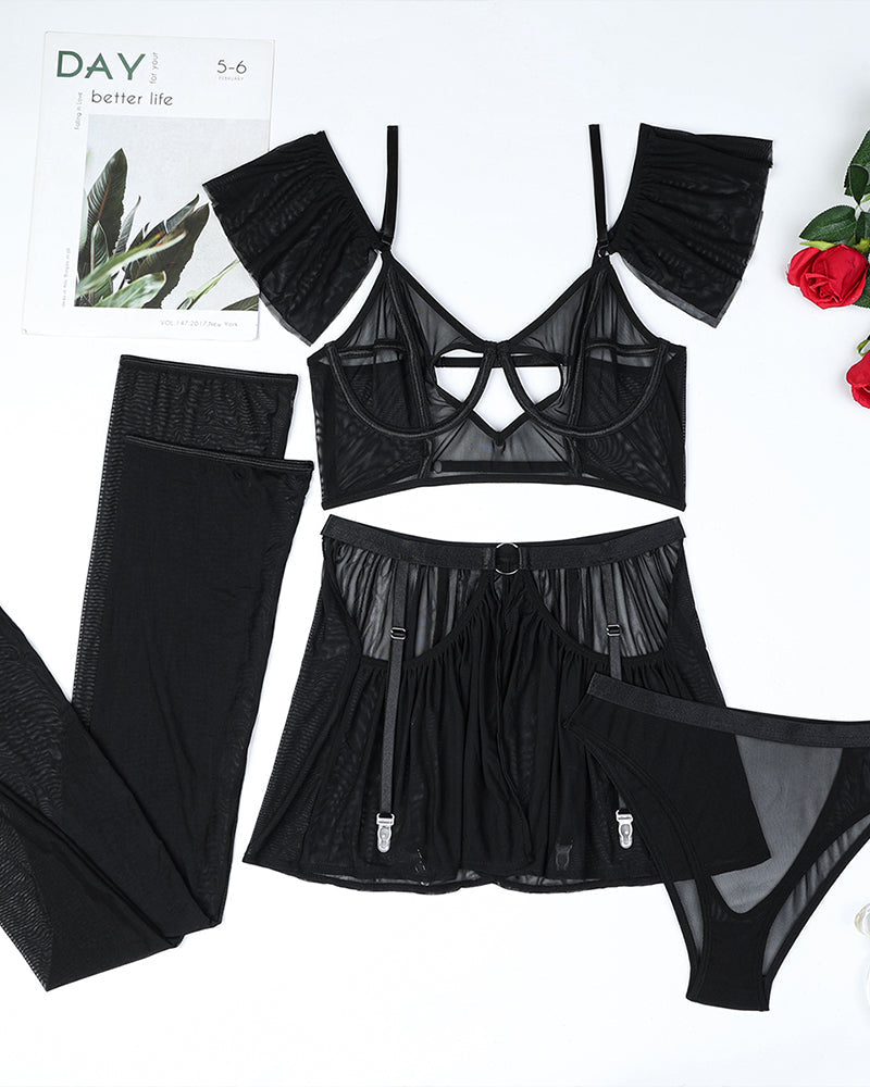 Hjistskuren BH-set met Sokken